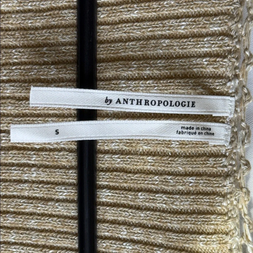 Anthropologie Beige and Cream Lace Knit Sweater - Picture 4 of 15